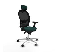 Jorquera sincro malla negra similpiel verde botella brazos 2d base alu