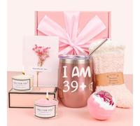JORTINE 40 Años Regalo Cumpleaños Mujer Caja Regalo Mujer Cumpleaños Regalo Cumpleaños Mujer Mejor Amiga, Hermana