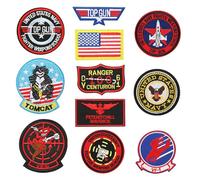 Jortmrd 11 Piezas Parches Ropa Termoadhesivos Top Gun Maverick, Parche Termoadhesivo Ropa, Parches Bordados, Pegatinas para Ropa, para Camiseta Jeans Bolsas de Lavandería para Infantiles y Adultos