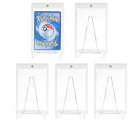Jortmrd 5 Piezas Fundas Cartas Magic con Soporte Magnetic Card Holder 35PT Fundas Magnéticas Coleccionables Toploader Protección UV Acrílico Transparente Portatarjetas para Tarjetas Juegos