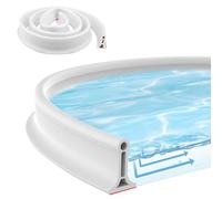 Jortmrd Barrera Agua Ducha 2M, Barrera de Agua para Flexible y Cortable, Borde Plato Ducha Autoadhesivo, Perfil Silicona Ducha, para Cabina de Ducha para Lavabo de Cocina (Blanco)