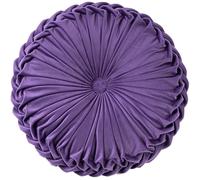 JORTUIO Almohada Redonda De Calabaza,Terciopelo Cojín Decorativo De Sofá,Cojines Lumbar para El Respaldo De La Sala De Estar Suave Y Multifuncional Decorativa para Sofá Y Cama(Violeta,D: 35cmx10cm)