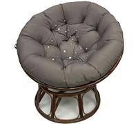 JORTUIO Cojín para Silla Papasan Redondo, Impermeable Cojines Tapizado de Suelo para Silla, Sillón de Poliratán Diámetro 40/50/60/80/100cm,Grosor del 10 cm,Jardín, Balcón Cojín(Dark Gray,90x90cm)