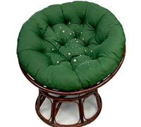 JORTUIO Cojín para Silla Papasan Redondo, Impermeable Cojines Tapizado de Suelo para Silla, Sillón de Poliratán Diámetro 40/50/60/80/100cm,Grosor del 10 cm,Jardín, Balcón Cojín(Verde,60x60cm)