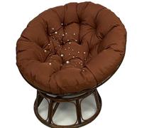 JORTUIO Cojín para Silla Papasan Redondo, Impermeable Cojines Tapizado de Suelo para Silla, Sillón de Poliratán Diámetro 40/50/60/80/100cm,Grosor del 10 cm,Jardín, Balcón Cojín(Café Oscuro,110x110cm)