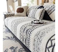 JORTUIO Funda Cubre Sofas 3 2 4 5 plazas Universal Fundas Suaves Peluche Fundas para Sofa Chaise Longue Protector de Cubre Sofa Antideslizante Lavable para Perros Gatos(Gris,90x120cm)