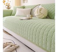 JORTUIO Funda Sofa Mascota Antideslizante - Súper Suave, Universal para 1-4 Plazas y Chaise Long, Protector de Sofa para Sala(Matcha Green,110x240cm)