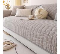 JORTUIO Funda Sofa Mascota Antideslizante - Súper Suave, Universal para 1-4 Plazas y Chaise Long, Protector de Sofa para Sala(Gris Claro,Pillowcase 45x45cm)