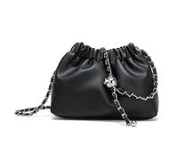 Joryin Bolso cruzado pequeño para mujer a la moda. Bolso de mano para mujer, bolso de noche, bolso de nube de cuero vegano, Vegan Leather-black