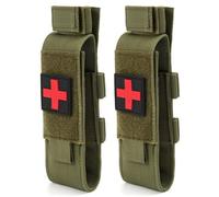 Jorzer Bolsa de torniquete de 2 Piezas, Soporte de torniquete Impermeable, Bolsa compacta vacía Multiusos para Acampar, Senderismo, Viajes a casa, artículos Deportivos Verdes..