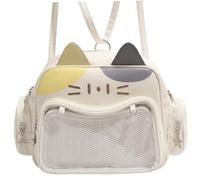 Jorzer Bolso Ita Cat - Monedero Ita con capa de exhibición de alfiler transparente, mochila Kawaii con estilos de transporte 4 en 1, correa desmontable, material de Pu