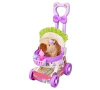 Jorzer Capybara Toys Interactive Sound Moving Alive Pets Capybara Plushies con Cochecito y biberón Mascotas electrónicas Recargables para niños Mascota interactiva.