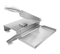 Jorzer Cortadora de Carne y Hueso rebanadora Manual de Carne de Acero Inoxidable con báscula y Bandeja para Alimentos picadora de Que Ahorra Trabajo con Mango Antideslizante Ventosa para Cocina.