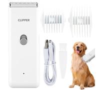 Jorzer Cortapelos para Perros y Gatos, cortauñas eléctricas Recargables para el Cuidado de Mascotas, Resistentes al Agua para Todas Las Razas, cortapelos para Perros y Gatos, Color Blanco.
