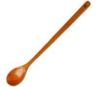 Jorzer Cuchara de Madera Larga de 50 cm Resistente al Calor con Mango Suave antiescaldaduras Utensilios de Cocina con Orificio para Colgar y Revolver.