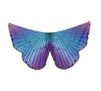 Jorzer Disfraz de ala de mariposa para niña y máscara, negro/blanco. | Ala de gasa ligera, llamativo estampado de polilla, conjunto completo de cosplay, ideal para fiestas, disfraces de niñas.