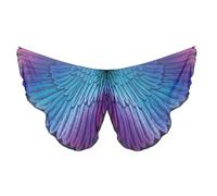 Jorzer Disfraz de ala de mariposa para niña y máscara, negro/blanco | Ala de gasa ligera, llamativo estampado de polilla, conjunto completo de cosplay, ideal para fiestas, disfraces de niñas.