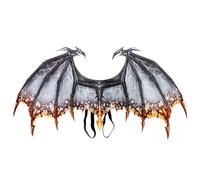 Jorzer Dragon Wing Adult Fire Bone Spurs Ala de cosplay con banda elástica Disfraz de dragón cool ligero para mujeres hombres carnween disfraz de halloween pints de más de tiempo adulto no tejido.