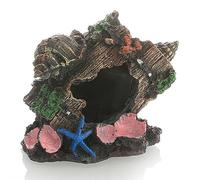 Jorzer Escondite para pecera, Barril Roto, escondite para Acuario, Resina, Tema de naufragio, Cueva para Acuario, decoración de paisajismo, Cueva.