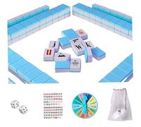 Jorzer Juego de Azulejos Mahjong del Alfabeto, Mini Juego Interactivo de Mahjong con Letras en inglés, de Mesa Educativo para niños, Juguetes para Adultos y Adolescentes, 108 Azulejos