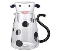 Jorzer Juego de Jarra y Vaso de 550 ml con Forma de Vaca Ideal para la Noche para té Helado Leche y café.