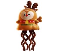 Jorzer Juguete de Pulpo Bailando Santa Elk Mecanismo de Reloj Calamar Juguete de Baile Sin Necesidad de batería Alivio del estrés para Navidad Niños y niñas Pulpo de Calamar marrón Claro.