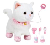 Jorzer Juguetes para Gatos para niños, Gato Robot Interactivo Activado por Voz y Tacto con Correa de Control Remoto, Gatito Que Camina y Habla para niños niñas-