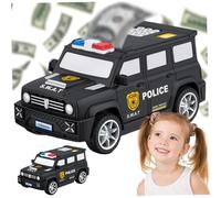 Jorzer Kids Money Bank, 5x9x4 Electronic Car Bank Creative Car Money con códigos de Huellas Dactilares y música Automática Piggy Cool Gifts Ideales para niños, sin batería.