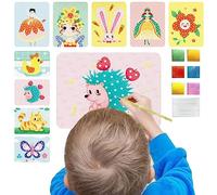 Jorzer Kids Poke Art DIY Poke in Art 661PCS/Set Pintura Poke Pintada a Mano Sueño Infinito Infantil 3D DIY Dibujos Animados Cuento De Hadas Poke Art Craft para Niños Reino De Cuento De Hadas