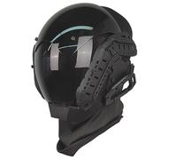 Jorzer Máscara ciberpunk con riel guía máscara futurista punk decorativa para PC con facial ciberpunk para fiesta de cosplay festival de música de Halloween casco