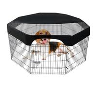 Jorzer Playpen de Perros Cubierta Octogonal Perra Cubierta de Pluma Solar Cita de Cajas Transpirables se Adapta a los 24 Ancho 8 Paneles Jaula, Perrera.