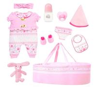 Jorzer Ropa y Accesorios para muñecas de 18 Pulgadas con moisés Accesorios para muñecas de Tela Suave y Segura para bebés Juego de simulación Sin Juguetes Juegos..