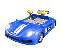 Jorzer Simulador de conducción de Juguete Volante eléctrico Juguete con Sonido y luz Aprendizaje Educativo Conducción para niños Niñas Sin batería Azul Simulador de Juguetes y Juegos.