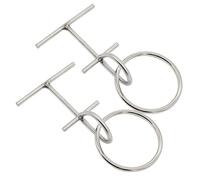 Jorzer Tacos de Muelle de Acero Inoxidable, Tacos de Muelle rápidos con Junta tórica, Accesorios móviles para Barcos para Guardabarros, Parachoques, línea de Amarre, 2 Piezas.