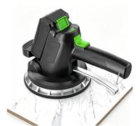 JOSBY Máquina De Pavimentación De Baldosas Portátil, Vibrador De Ventosa Recargable De 21 V, con 6 Velocidades Ajustables, Ventosa Grande De 18 Cm, Capacidad De Carga De 100 Kg