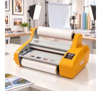 JOSBY Plastificadora Compacta con Pantalla Digital, Plastificación A Una O Dos Caras, Tensión De La Película Ajustable, Plastificadora Térmica En Caliente Y En Frío De 330 Mm, para Fotos