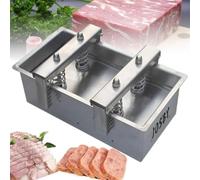 JOSBY Prensa para Jamón, para Bloques De Carne Rectangulares, Molde De Acero Inoxidable para Prensar Carne, con Resorte De Compresión, Placa Base Extraíble, 4KG