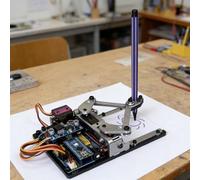 JOSBY Robot de Escritura con trazador de Pluma, Kit de Robot de Dibujo Inteligente DIY, Brazo robótico para Tablero de Dibujo, trazador con Control de aplicación, Programador de código Abierto