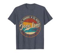 Jose Luis El Hombre el Mito la Leyenda Camiseta, Hombre, Azul Jaspeado, 5XL