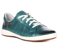 Josef Seibel Caren 01 Zapatillas Deportivas De Cuero Con Cordones Blanco