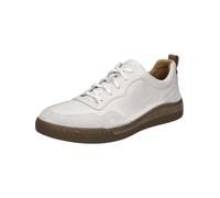 Josef Seibel Cleve 01 - Zapatillas bajas para hombre (normal), plantilla intercambiable, Blanco, 43 EU