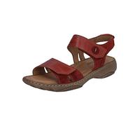 Josef Seibel Mujer Sandalia con Tiras Debra 58, señora Sandalias,Ancho G (Normal),Zapato de Verano,Sandalia de Verano,Plana,Rojo (Rot),39 EU / 6 UK