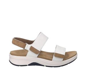 Josef Seibel Estelle 04 Piel Blanca: Sandalia Mujer Con cierre de gancho y bucles, Plantilla Anatómica Extraíble, Suela Goma Y Tacón 3,5 Cm. Cómoda, Minimiza Rozaduras. talla numeric_39