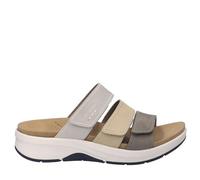 Josef Seibel Estelle 11 Nubuck Beig: Chanclas Mujer En Nubuck Beig, cierre de gancho y bucle Ajustable, Plantilla Anatómica Extraíble Y Suela De Goma Flexible Para Uso Diario. talla numeric_40