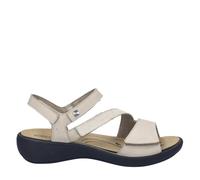 Josef Seibel Ibiza-02 Piel Beig: Sandalia Mujer En Piel Con cierre de gancho y bucle, Plantilla Anatómica Extraíble, Suela Pu Ligera Y Cuña 2,5 Cm. Confort Desde El Primer Uso. talla numeric_37