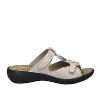 Josef Seibel Ibiza-15 Piel Beig: Chancla De Piel Con Plantilla Anatómica Extraíble, cierre de gancho y bucle, Cuña 2,5 Cm, Suela Pu Ligera Antideslizante. Cómoda. talla numeric_37
