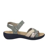 Josef Seibel Ibiza-16 Nubuck Verde (kaki). Sandalia Cómoda, cierre de gancho y bucle Ajustable, Plantilla Anatómica Extraíble, Suela Pu Ligera Y Cuña 2,5 Cm. talla numeric_41