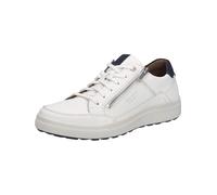 Josef Seibel Maddox 07 - Zapatillas bajas para hombre, ancho G (normal), plantilla intercambiable, Blanco Azul Oscuro, 42 EU