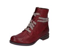 Josef Seibel Mujer Botines con Cordones Sanja 18, señora Botines,Ancho G (Normal),Plantilla Desmontable,Rojo (Bordeaux),37 EU / 4 UK