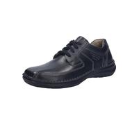 Josef Seibel New Anvers 08 - Zapatos cómodos para hombre (extra anchos), plantilla intercambiable, Negro , 47 EU X-Ancho
